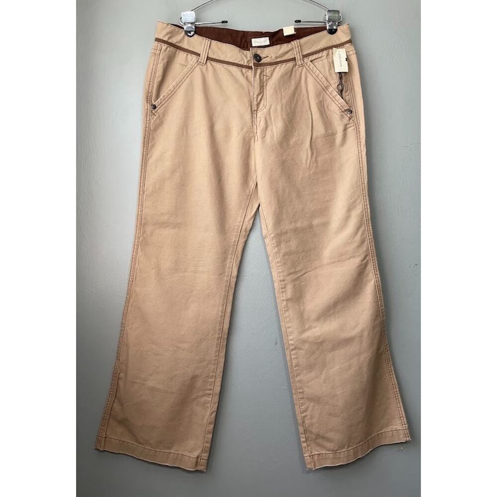 Maurices Womens Size 15 16 Tan Pants Trousers Wide Leg Bootcut Y2K 2000s Utility